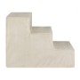 Beige Juskys Haustiertreppe Timmy mit 3 Stufen, ideal als Hunderampe für Sofa und Bett.