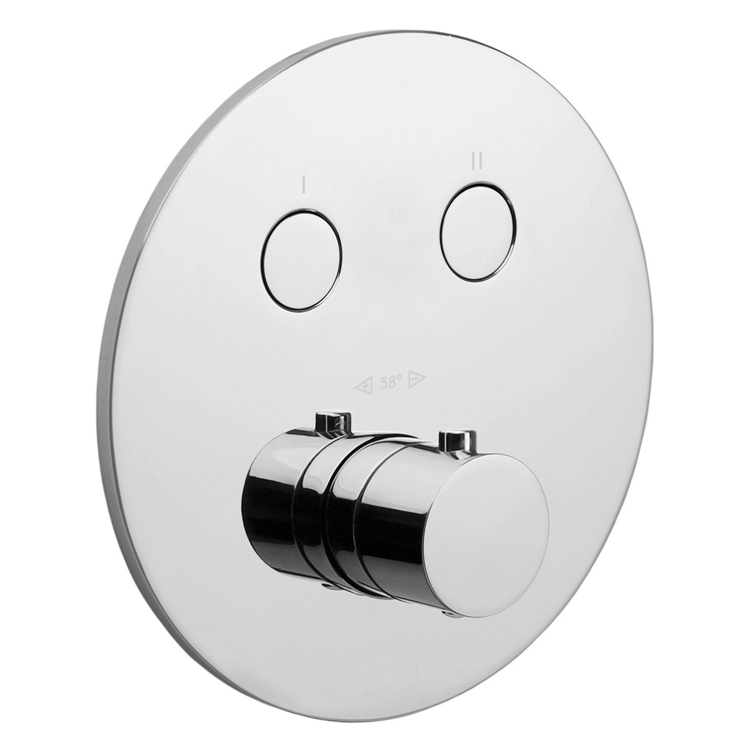 pianura Thermostat Unterputz für 2 Verbraucher Stella Smart Push in Chrom