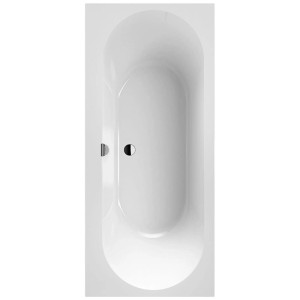 Villeroy & Boch Oberon 2.0 Rechteck-Badewanne, 170x75 cm, Weiß, aus Quaryl® mit mittigem Ablauf.