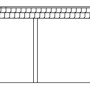 Skizze Skan Holz Doppelcarport Wendland mit Anbau und EPDM-Dach, Blende rot, Seitenansicht mit Maßangaben.