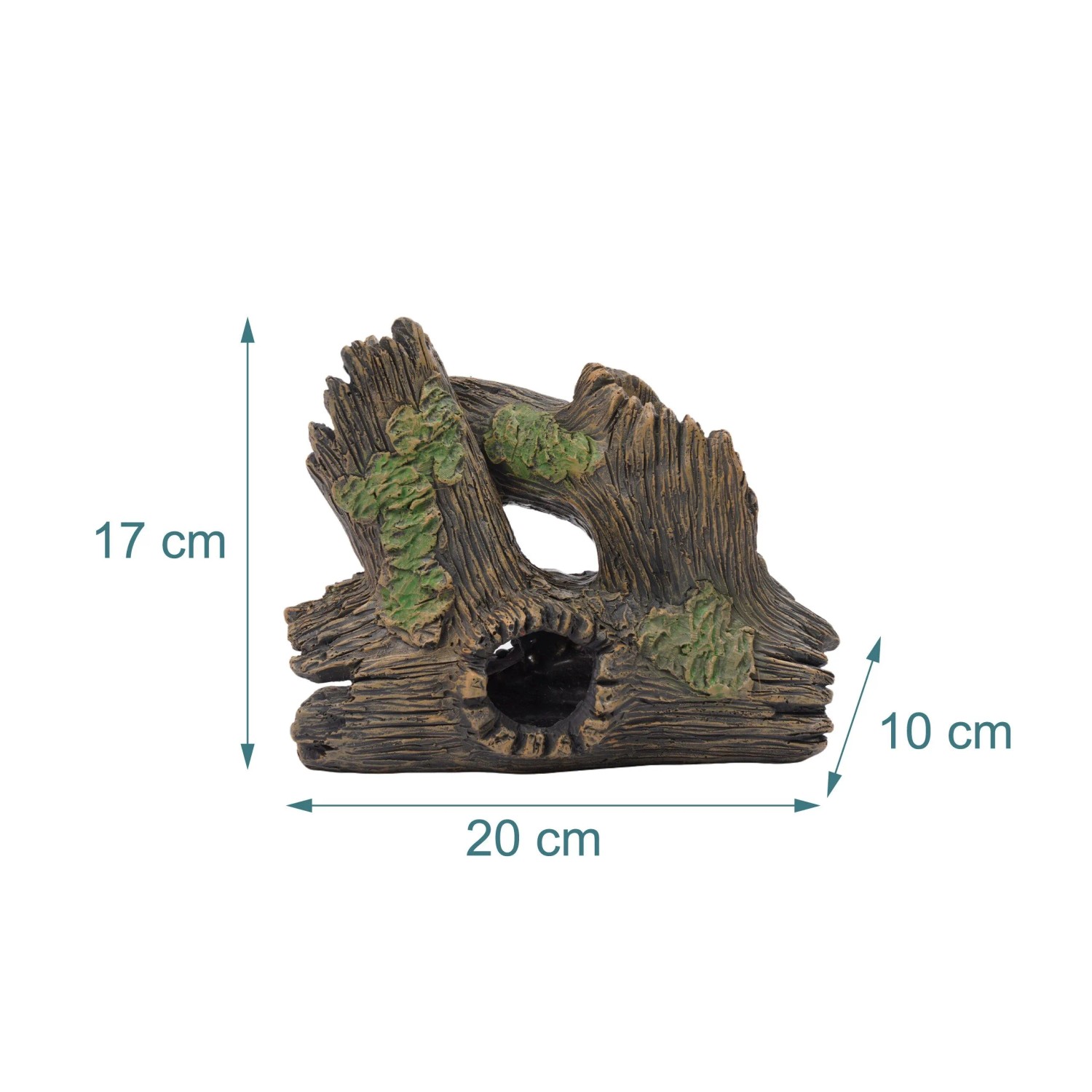 Relaxdays Aquariumdekoration Polyresin Braun Ungiftig Versteckhöhle 17 cm x 20 cm x 10 cm 0,25 kg_4