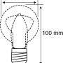Technische Zeichnung: Paulmann E14 LED Leuchtmittel in Tropfenform, 2,5 W, Maße: Ø 45 mm, Höhe 100 mm.