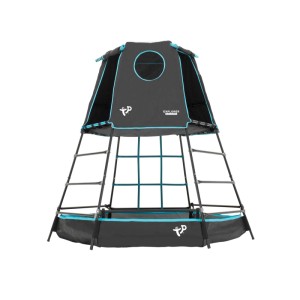 TP Toys Klettergerüst Explorer, schwarz, mit Spielhöhle und Kletternetz. Ideal für den Garten.