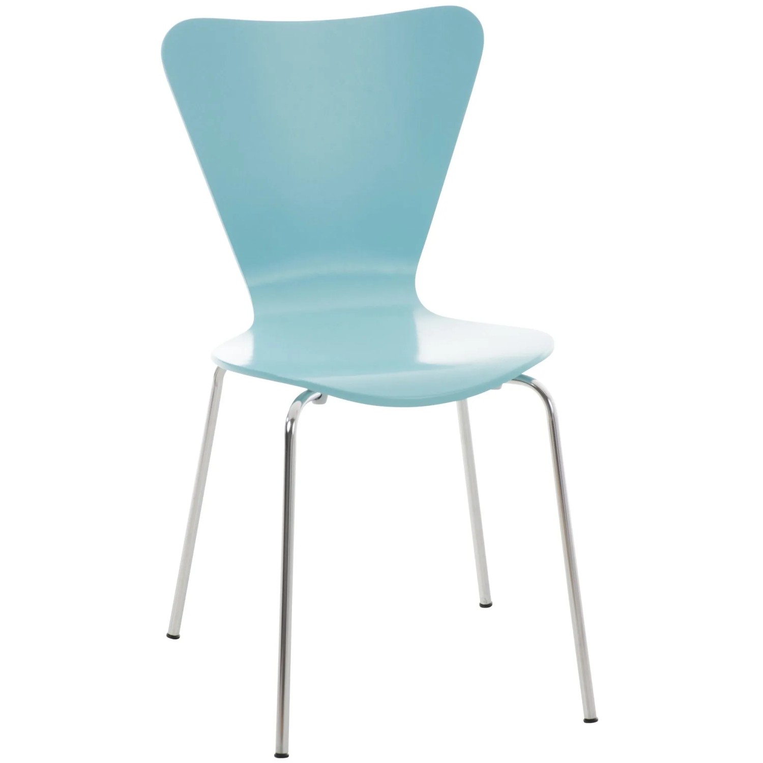 DELUKE Besucherstuhl BERLIN Holz Hellblau 45x49x85cm Konferenzstuhl Wartezi günstig online kaufen