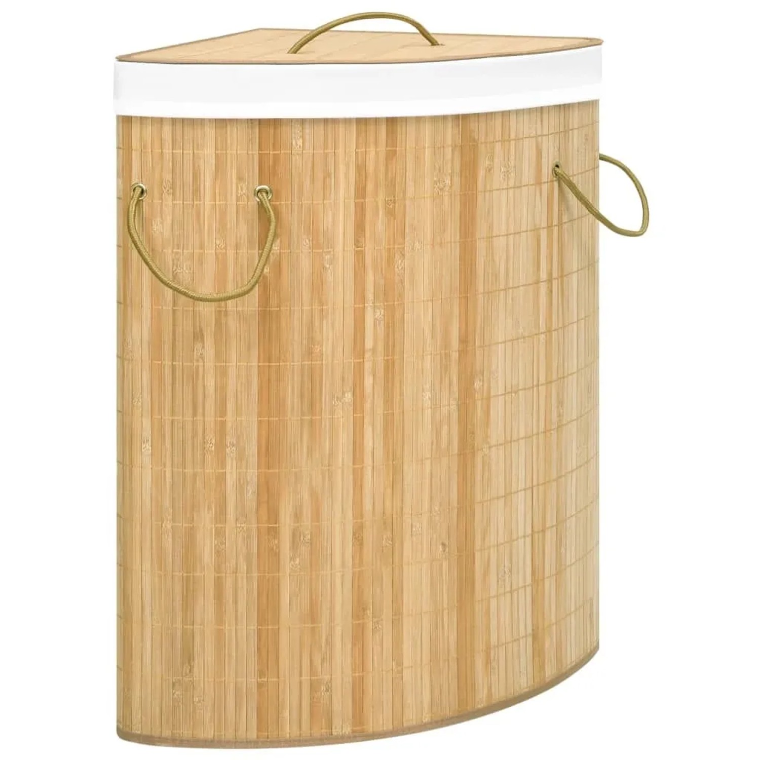 vidaXL Eck-Wäschekorb Bambus 60 L 320759