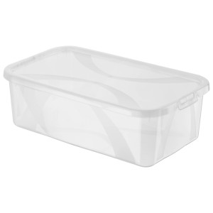 Transparente Rotho Clear Box Arco Lady Shoe, 5 l, mit Deckel. Ideal zur Schuhaufbewahrung.