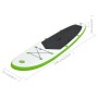 vidaXL Aufblasbares Stand Up Paddle Board Set Grün und Weiß 92732_9