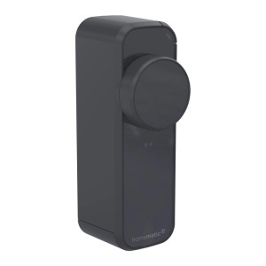 Homematic IP Türschlossantrieb pro in Anthrazit für smarte Hausautomation.