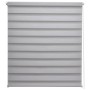 Graues Sol Royal Doppelrollo SolDecor DL2, 40x150cm, für Fenster, mit transparenten und blickdichten Streifen.