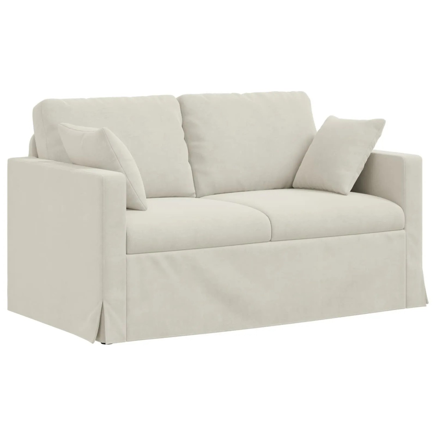 vidaXL Sofa Creme 138 x 78 x 80 cm Samt 42024420