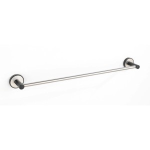 Wenko Badetuchstange Uno Udine, 60 cm, silber matt, Edelstahl Handtuchhalter für Bad ohne Bohren.