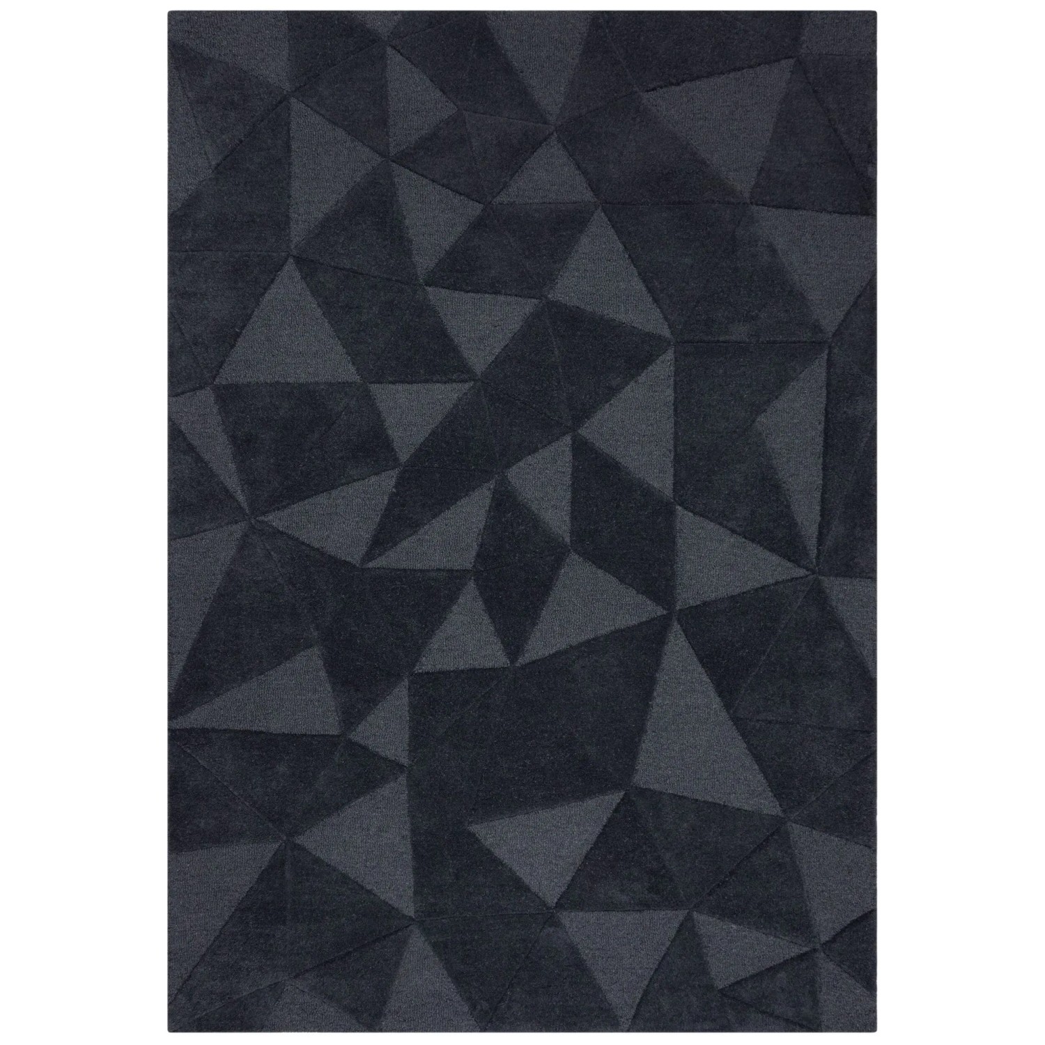 Flair Rugs Wollteppich Shard 160 cm x 230 cm Charcoal