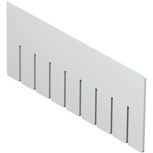Weißer Eurobox-System Abtrenner (25,7 cm x 11 cm) zur Unterteilung von Aufbewahrungsboxen.