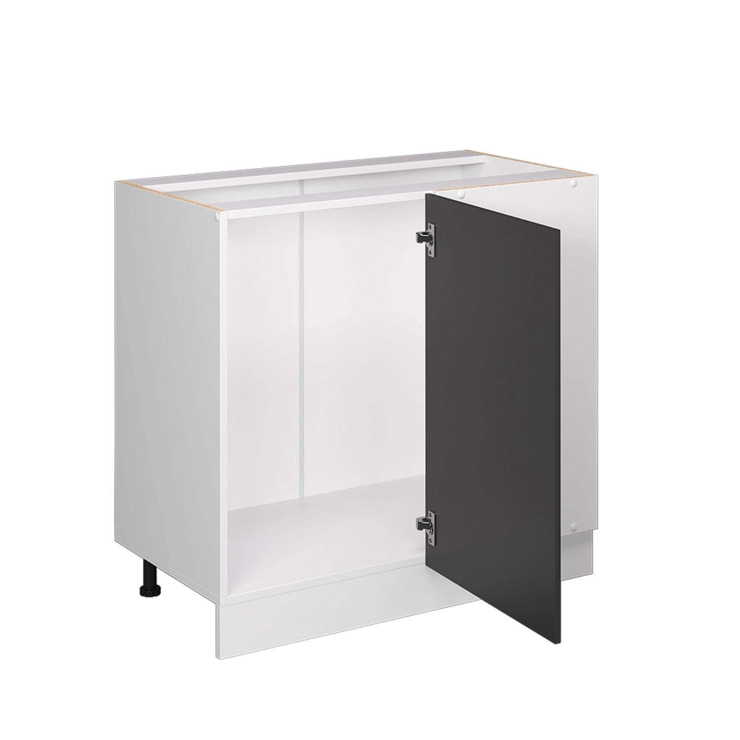 Vicco Eckunterschrank R-Line Anthrazit Landhaus/Weiß 86 cm AP Anthrazit