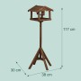 Relaxdays Vogelfutterhaus mit Ständer Tannenholz Braun Imprägniert 117 cm x 50 cm x 50 cm 2,3 kg_4