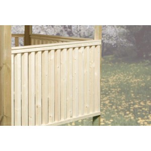 Weka Brüstungsgeländer aus Holz für 6-Eck Pavillon, naturbelassen.