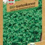 Samenpackung Sperli Bio Gartenkresse mit grünen Kresseblättern.
