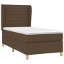 Boxspringbett dunkelbraun (80x200 cm) mit Matratze und Kopfteil