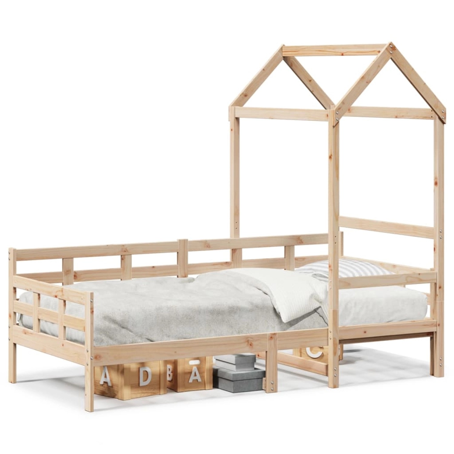 vidaXL Tagesbett mit Dach 90x190 cm Massivholz Kiefer2097556 günstig online kaufen