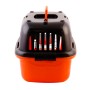 Heimtier-Transportbox von Heim RAC, orange/schwarz, 57x38x38cm, für sicheren Transport.