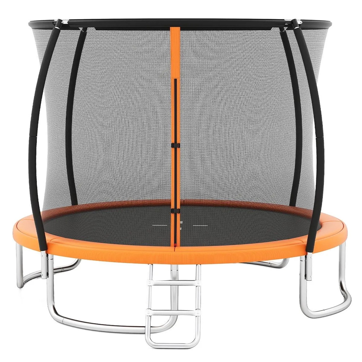 Costway Trampolin Outdoor Ø305 cm mit Metallrahmen für Kinder Orange günstig online kaufen