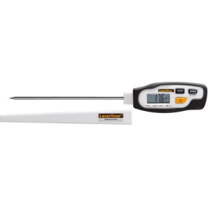 Laserliner ThermoTester: Digitales Thermometer mit Schutzhülle für präzise Temperaturmessung.