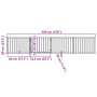 Technisches Diagramm des weißen, faltbaren vidaXL Hundetors aus Pappelholz mit Tür und Maßen.