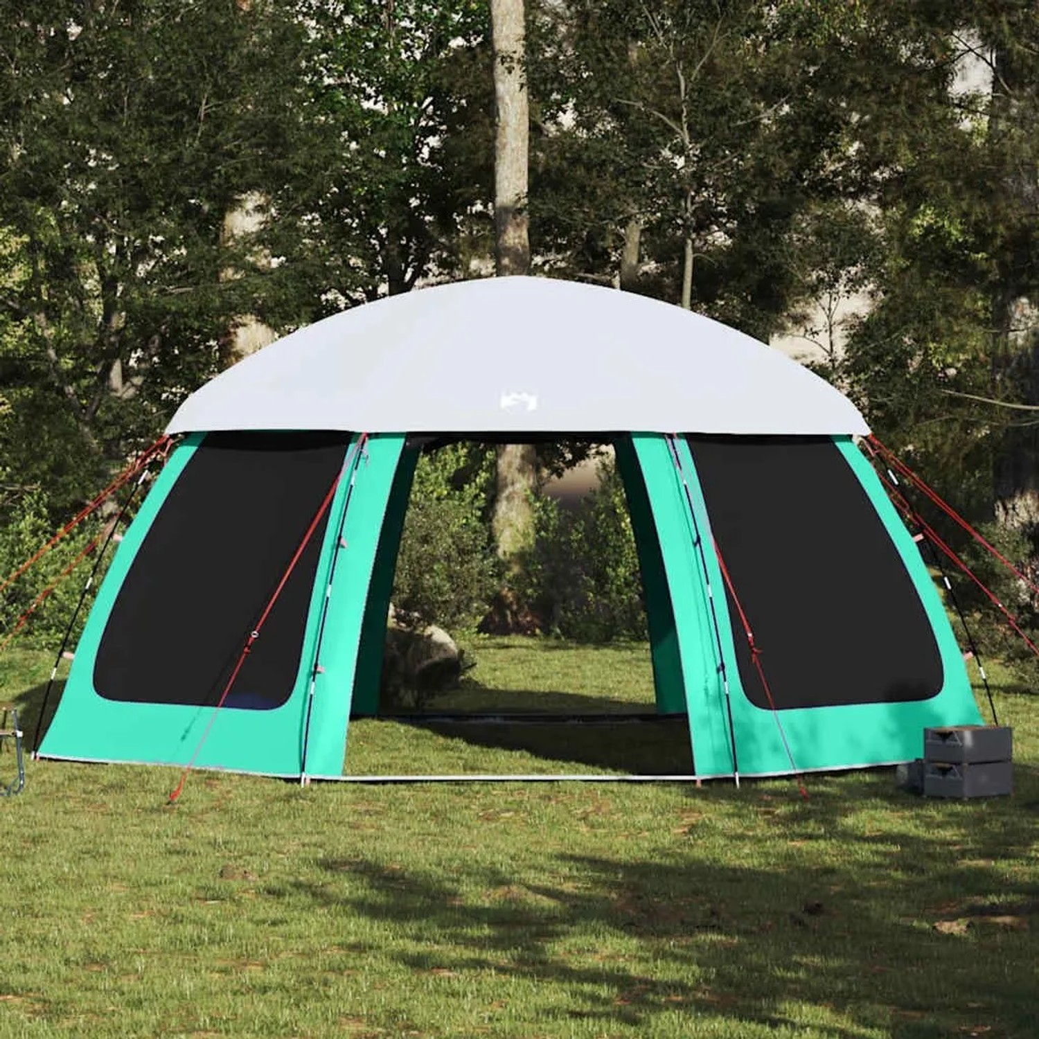 vidaXL Poolzelt mit Abnehmbarem Überzelt Netzwänden Meergrün 510x510cm 4100635_4