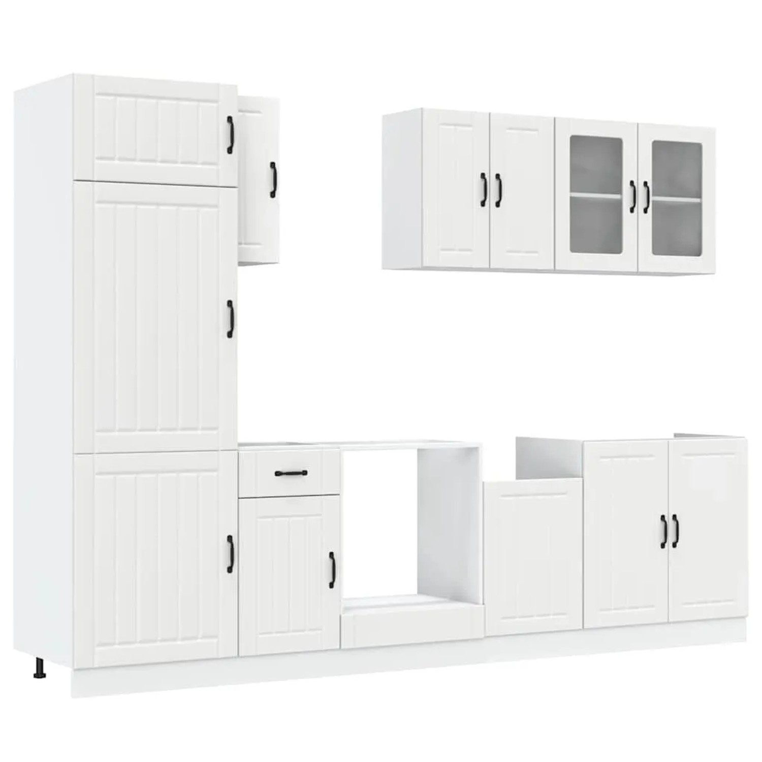 vidaXL 8 Tlg Küchenschrank-Set Lucca Weiß Holzwerkstoff 3314801 günstig online kaufen