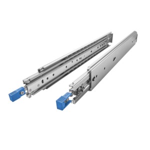 SOTECH Schwerlastauszug VarioSlide KV2-200-H76-1100 EH 1100 mm Zweihandverriegelung Einrastfunktion Blauer Hebel Schubladenschiene Belastbar Bis 200Kg
