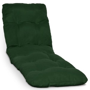 Dunkelgrüne Beautissu Rollliegenauflage Flair RL, 190x60x8cm für Gartenliegen.