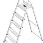Hailo L58 Alu-Sicherheits-Stehleiter mit 7 Stufen, rutschfest und stabil.