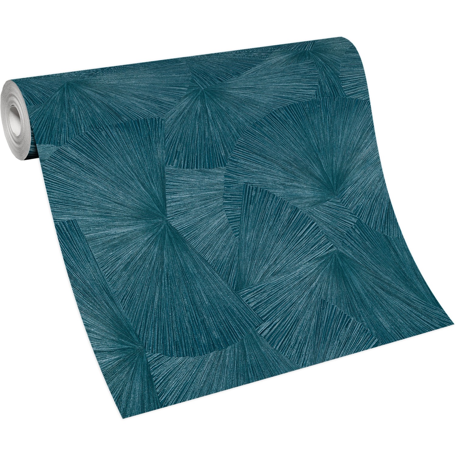 Erismann Vliestapete Guido Maria Kretschmer Fashion for Walls 3, Fächermotiv in Petrol.