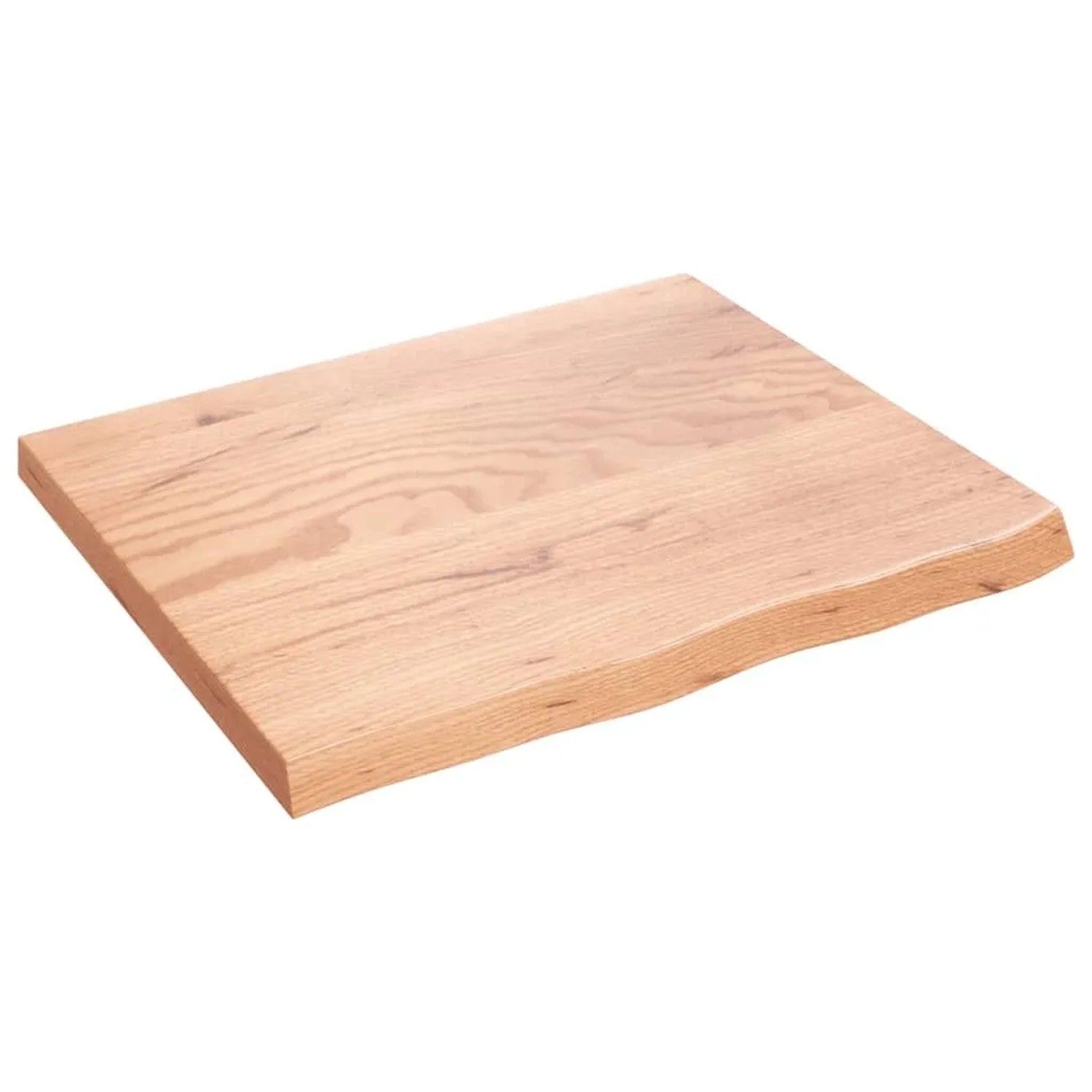 vidaXL Tischplatte Hellbraun 60x50x2 cm Massivholz Eiche Behandelt 3156347
