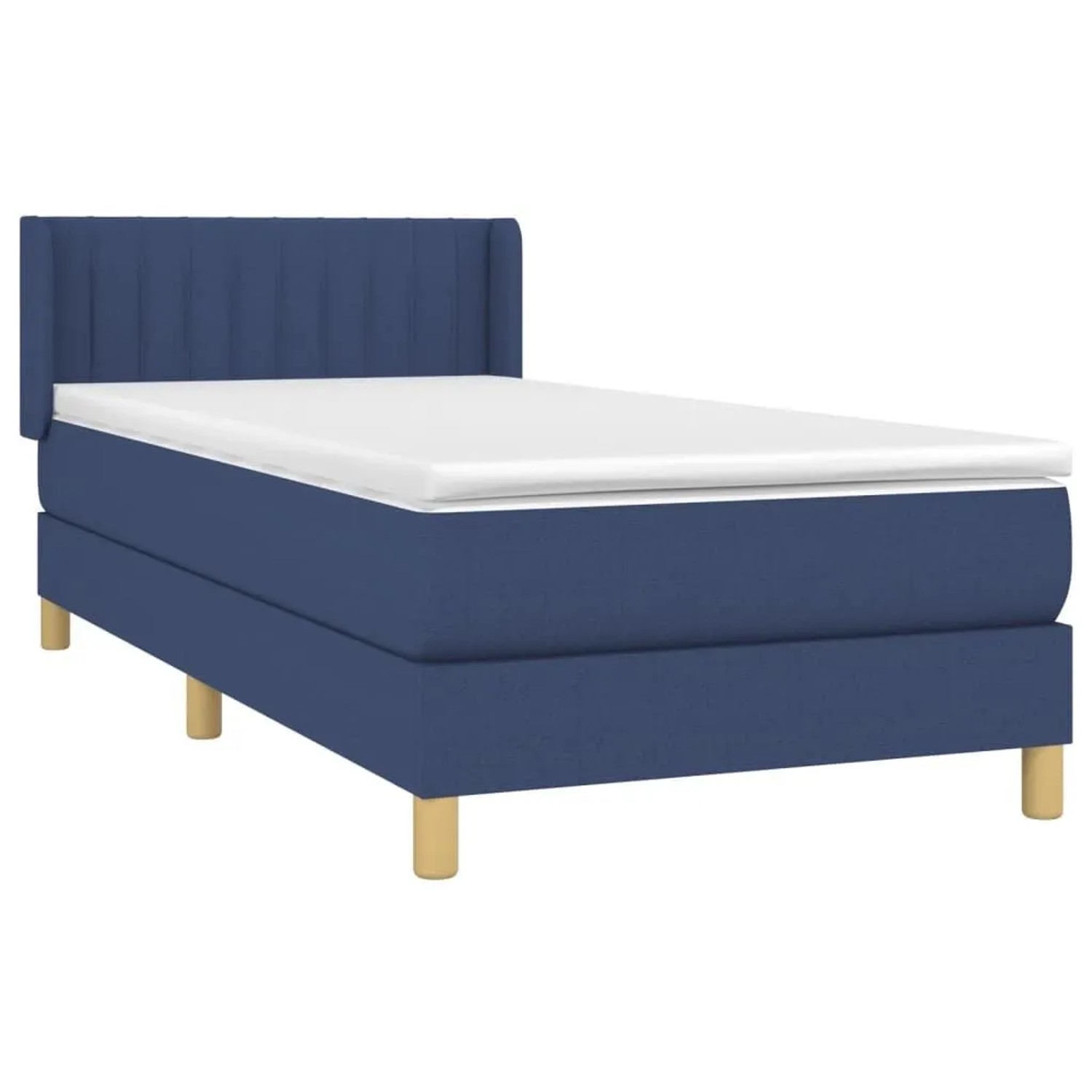 vidaXL Boxspringbett mit Matratze Blau 80x200 cm Stoff 3130391 günstig online kaufen