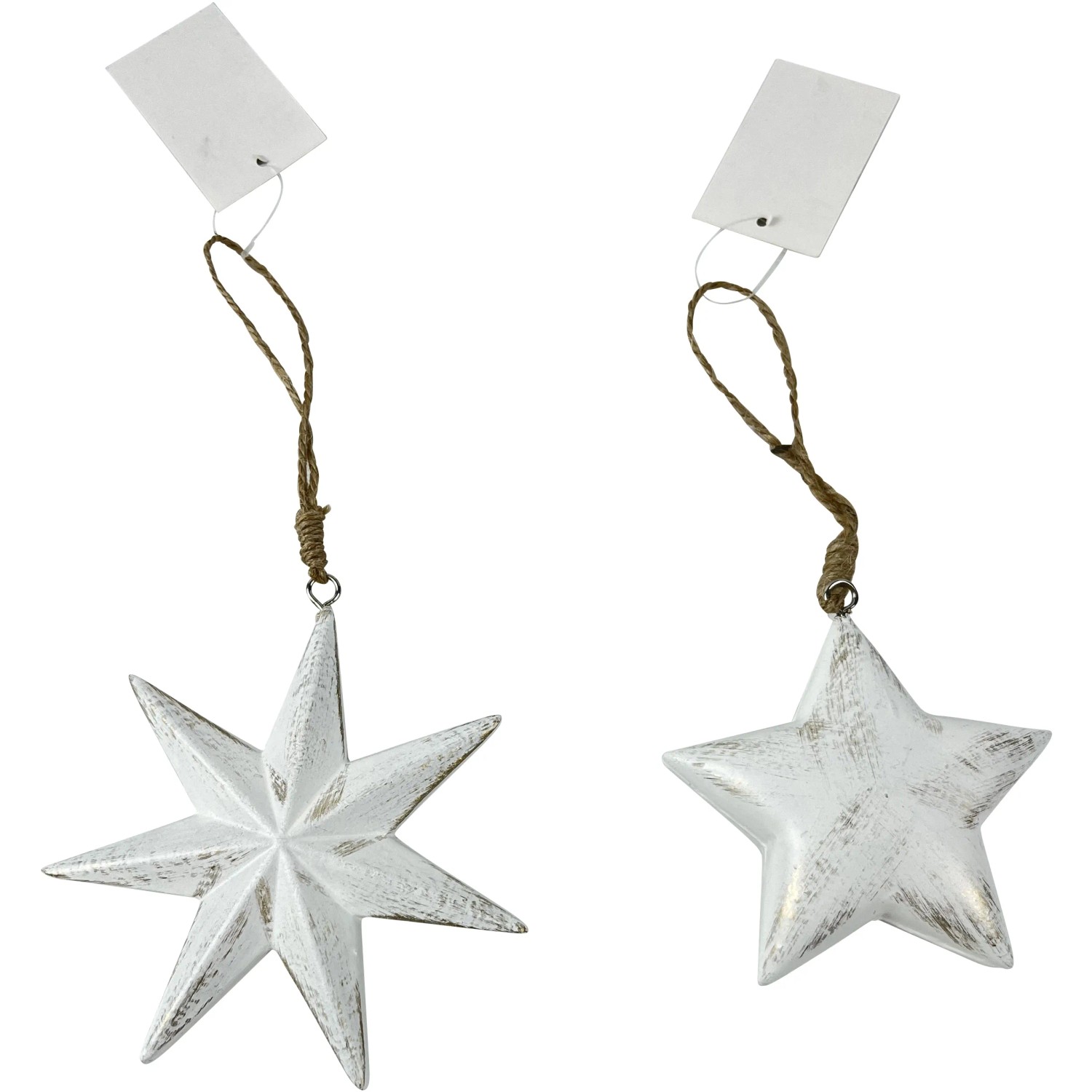 Boltze Weihnachtsstern-Anhänger "Star Vintage" Weiß-Gold in 2 Designs ca. 11 cm