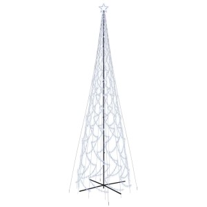 Kegelförmiger LED-Weihnachtsbaum, kaltweiß, 230x800cm, mit Sternspitze für festliche Beleuchtung.