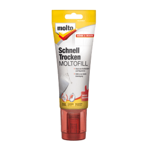 Weiße Molto Schnell Trocken Moltofill Fertigspachtel 330g Tube für schnelle Ausbesserungen an Wänden & Decken.