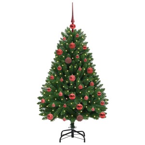 vidaXL Künstlicher Weihnachtsbaum Grün 120 cm PVC und Metall 3395667