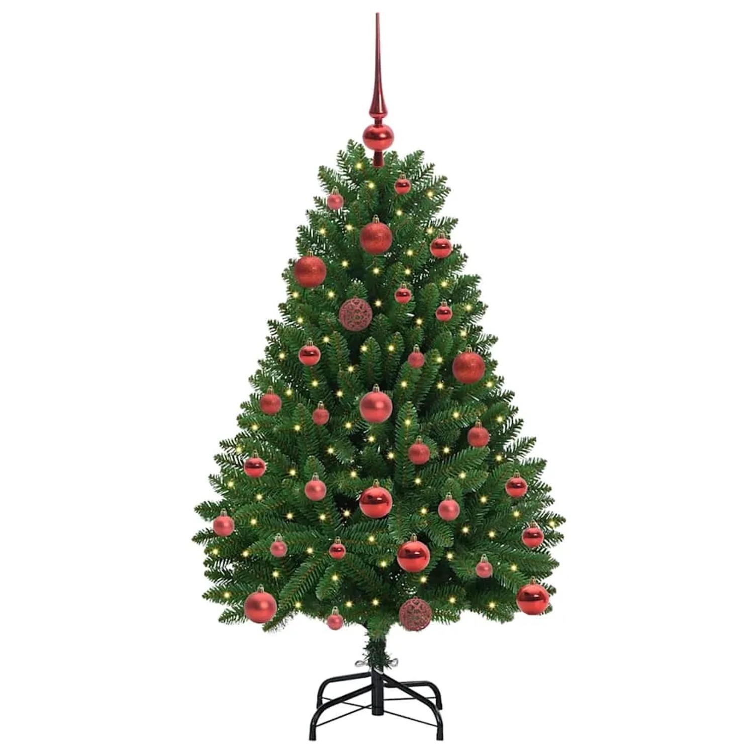 vidaXL Künstlicher Weihnachtsbaum Grün 120 cm PVC und Metall 3395667