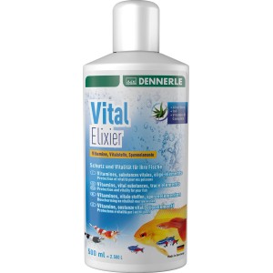 Dennerle Vital Elixier Spurenelemente für Süßwasseraquarien, 500ml Flasche.