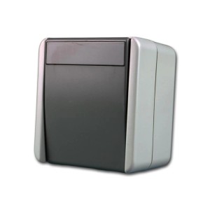 TEM Fontana Kreuzschalter Grau 250V10A AP IP44