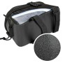 Tectake Fahrradtasche zur Rahmenbefestigung, wasserabweisend, schwarz, grau und blau.
