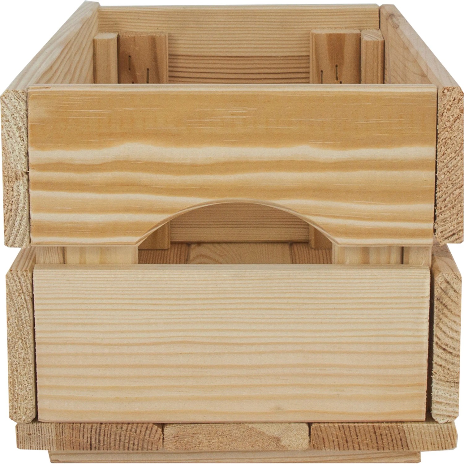 Holz-Allzweckkiste Klein (6,2 l) aus Kiefernholz, ideal zur Aufbewahrung und als Deko.