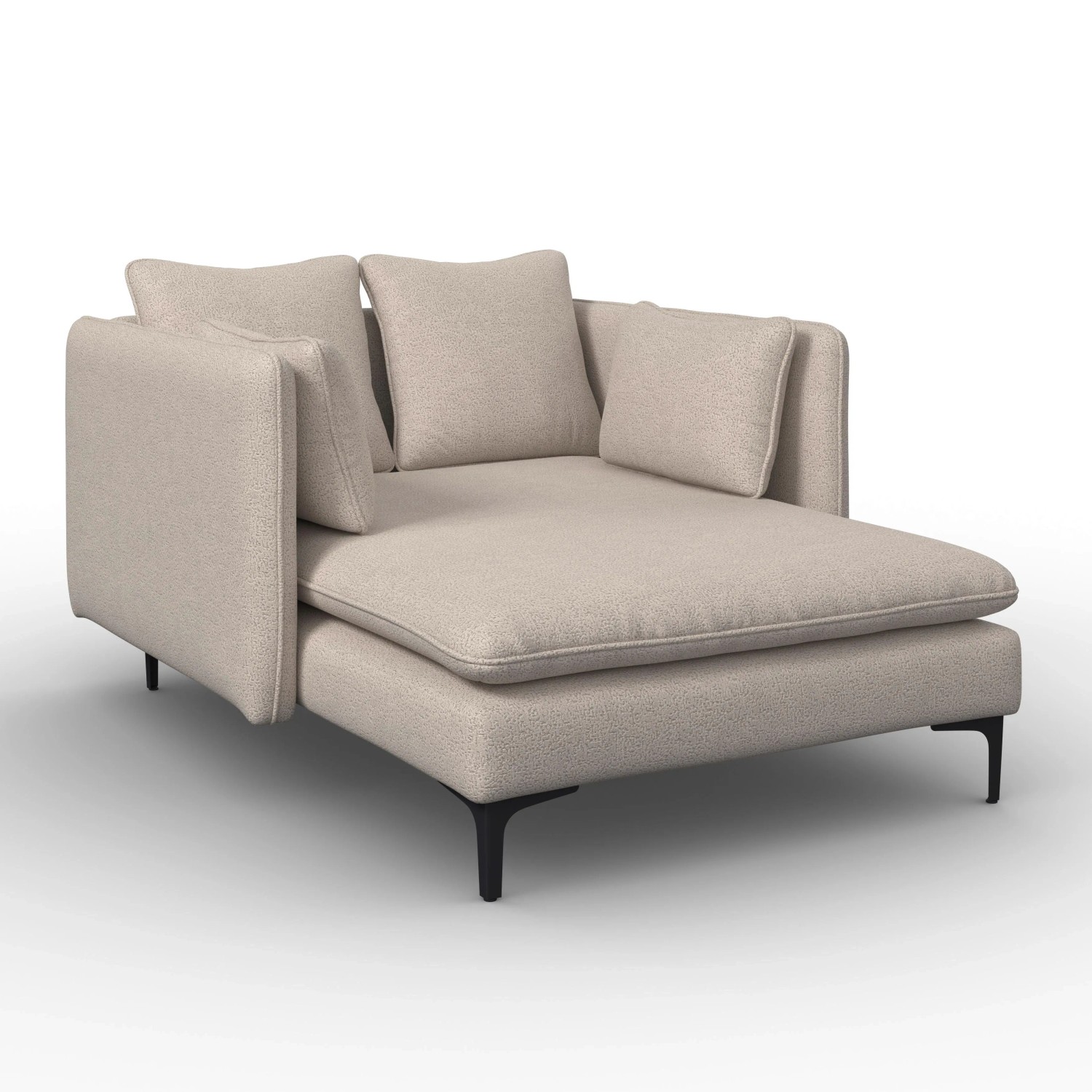 Bessagi Home Chaiselongue Sandy Greige Chenille