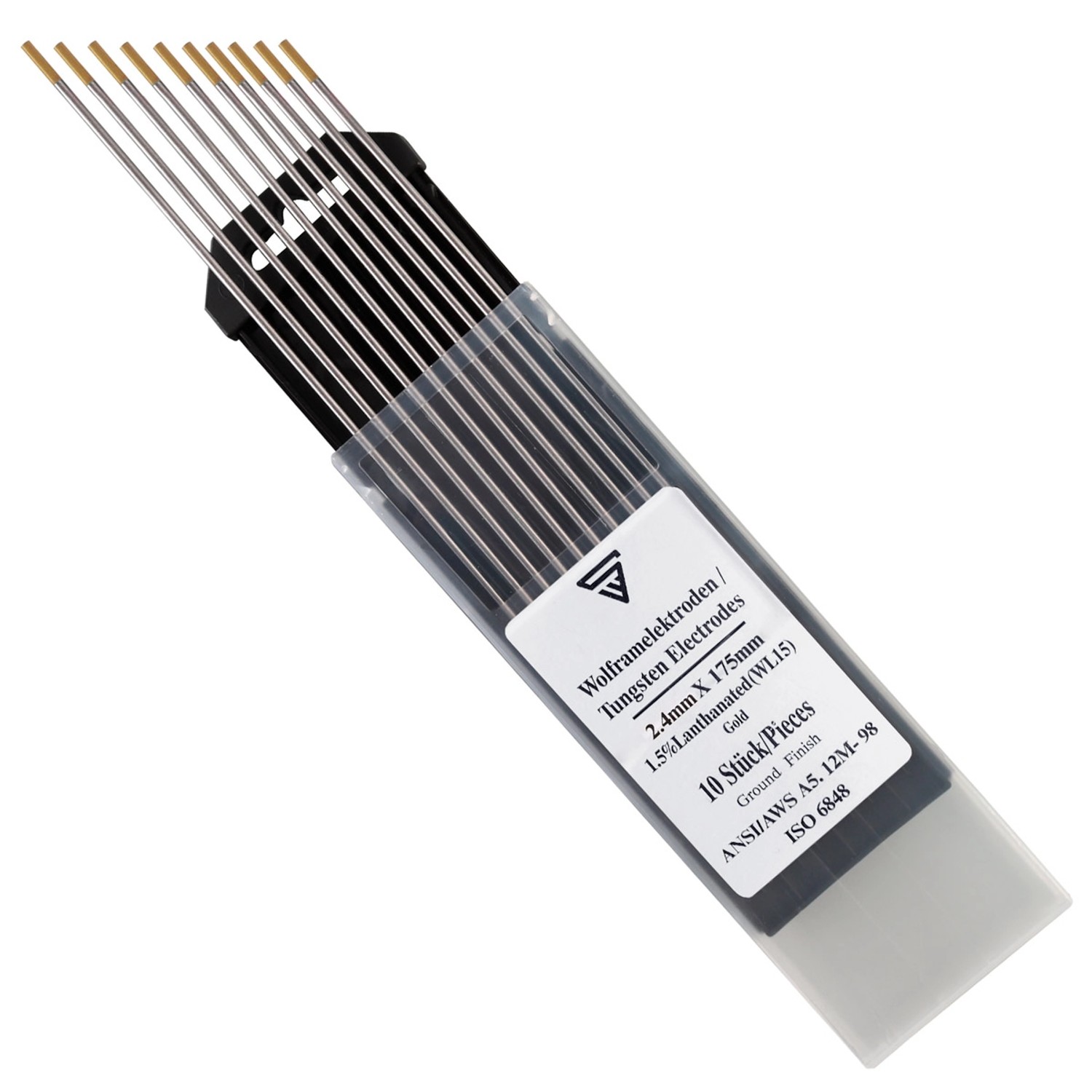 STAHLWERK Wolframelektroden / Schweißelektroden 2,4 X 175 mm Wl15 Gold 10Er Set
