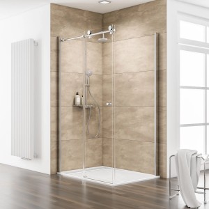 Schulte ExpressPlus Duschkabine mit Duschwanne MasterClass, 200x120cm, links