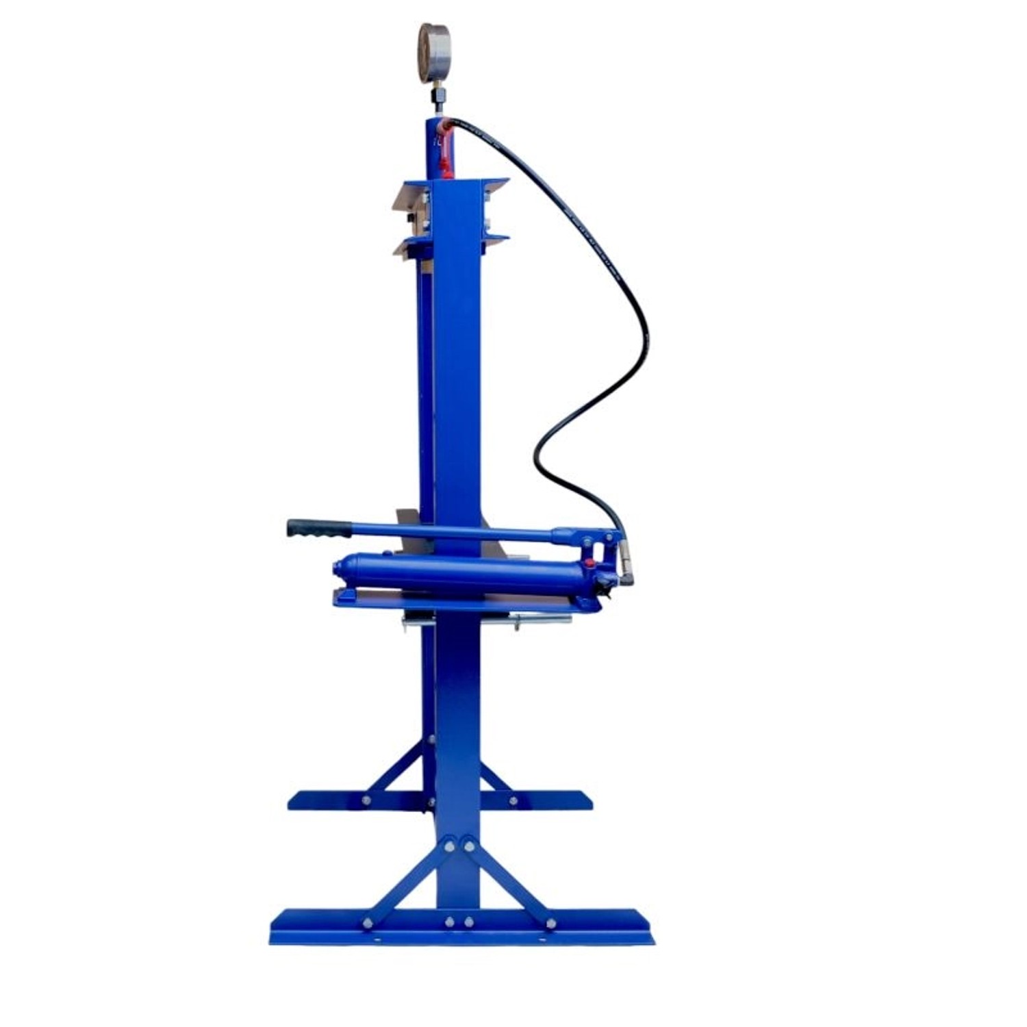 DeTec. Werkstattpresse 12 Tonnen Hydraulikpresse Manuell Industriepresse Handpumpe mit Manometer_3