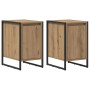 vidaXL Nachttisch 2 Stk Kunsthandwerk Eiche 39,5 x 30 x 50 cm 886653