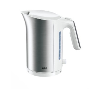 Braun Wasserkocher WK5100WH, weiß-silber, 1,7L. Modernes Haushaltsgerät mit Wasserstandsanzeige für die Küche.